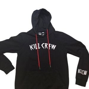 Kill Crew Black Hoodie with Red Details